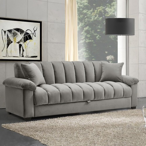 Grey velvet sofa seater - grey,
