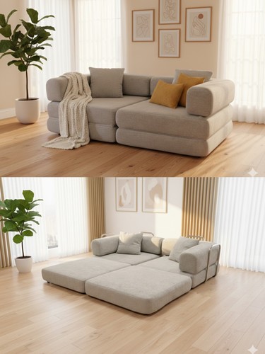 Wphome gray convertible sofa - wphome, -convertible