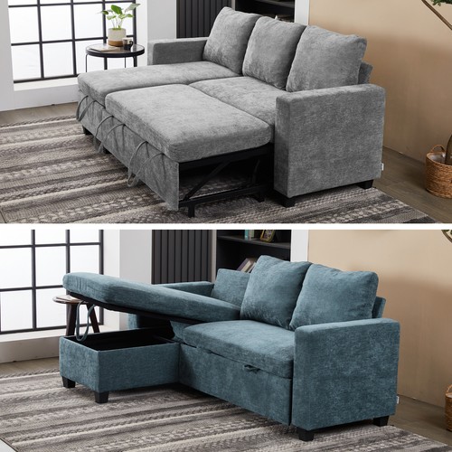 Shaped corner sofa bed - bed, 3