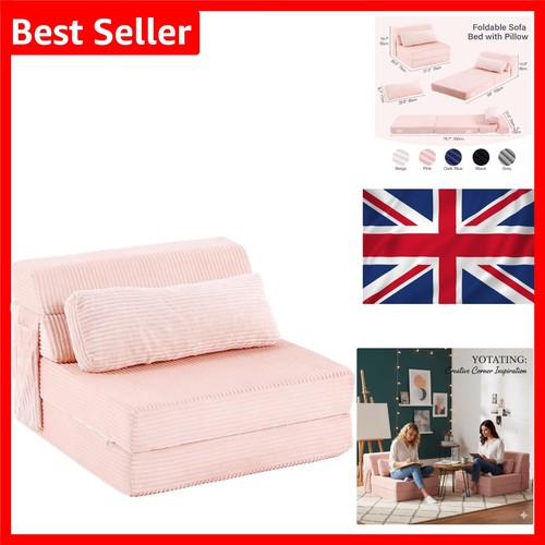 Pink folding sofa - folding, bed