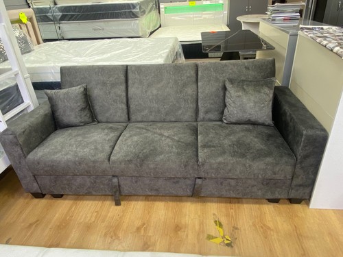 Grey fabric sofa bed - grey,