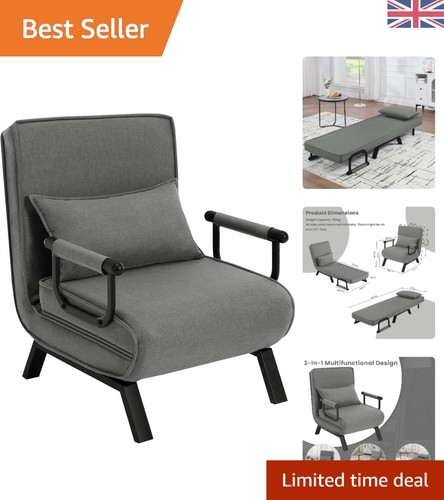 Convertible dark grey armchair - convertible,
