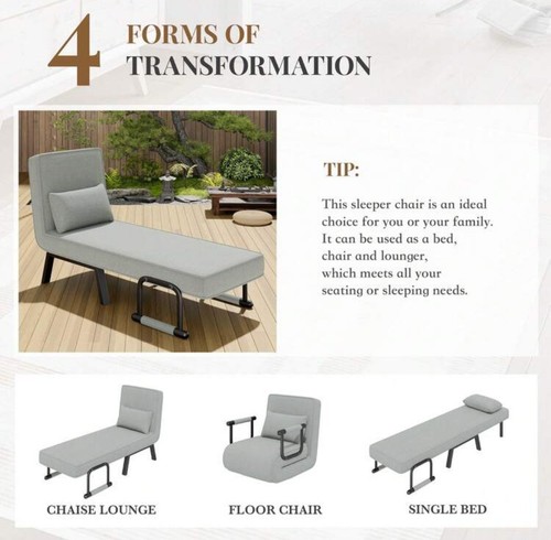 Folding sofa bed single - 4,