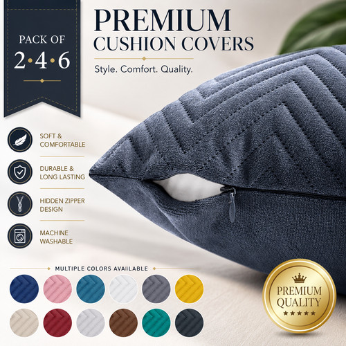 Velvet cushions filled x18 - velvet, 18"x18"